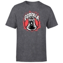 Godzilla Distressed Unisex T-Shirt - Black Acid Wash
