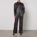 MAX&Co. Sand Jersey Faux Leather Jacket - M MAX&Co. Sand Jersey Faux Leather Jacket - M