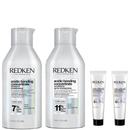Redken Acidic Bonding Concentrate Shampoo and Conditioner 500ml with Leave-In Treatment 2 x 30ml, Bond Repair for Damaged Hair