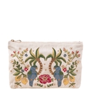 Elizabeth Scarlett Tropical Paradise Parrots Cream Velvet Everyday Pouch Elizabeth Scarlett Tropical Paradise Parrots Cream Velvet Everyday Pouch
