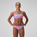 Bas de bikini Femme Club Training imprimé rose/vert - 34