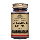 Solgar Vitamins Natural Source Vitamin E 134mg (200 IU) Softgels x 250 Solgar Vitamins Natural Source Vitamin E 134mg (200 IU) Softgels x 250
