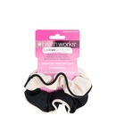 brushworks Contrast Scrunchies - Black & White - 2 Pack