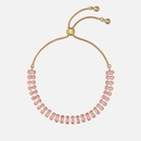 Ted Baker Women's Isabela: Crystal Baguette Adjustable Bracelet - Gold/Light Pink