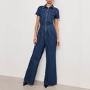Good American Fit For Success Pleated Denim Jumpsuit - M Good American Fit For Success Pleated Denim Jumpsuit - M
