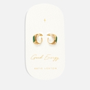 Katie Loxton Malachite Gold-Plated Earrings