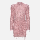 Rotate Birger Christensen Sequinned Mesh Mini Dress - DK 44/UK 16 Rotate Birger Christensen Sequinned Mesh Mini Dress - DK 44/UK 16