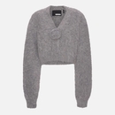 Rotate Birger Christensen Brushed-Knit Cropped Cardigan - DK 38/UK 10 Rotate Birger Christensen Brushed-Knit Cropped Cardigan - DK 38/UK 10
