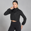 MP Women's Velocity Slim Fit Cropped Windbreaker - Black - XS MP Women's Velocity Slim Fit Cropped Windbreaker - Black - XS