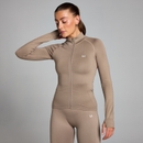 MP Women's Shape Seamless Zip Through Jacket - Light Taupe - XS MP Women's Shape Seamless Zip Through Jacket - Light Taupe - XS