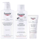 Eucerin Bundles Trio: AtoControl Bath & Shower Oil 400ml, Body Care Lotion 250ml & Face Care Cream 50ml