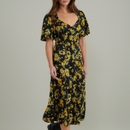 Nobody's Child Kimberly Floral-Print Crepe Midi Dress - UK 6 Nobody's Child Kimberly Floral-Print Crepe Midi Dress - UK 6