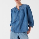 Seventy + Mochi Clio Cotton-Chambray Blouse - XS Seventy + Mochi Clio Cotton-Chambray Blouse - XS