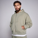 MP Men's 2 Way Zip Applique Hoodie  - Deep Sage - XS