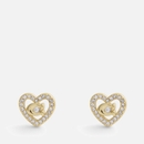 Coach Pavé Heart Gold-Toned Stud Earrings Coach Pavé Heart Gold-Toned Stud Earrings