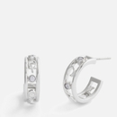 Coach Signature C Silver-Tone Open Hoop Earrings Coach Signature C Silver-Tone Open Hoop Earrings