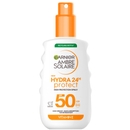 Garnier Ambre Solaire SPF 50 Hydra 24 Hour Protect High Protection UVB & UVA Hydrating Sun Cream Spray 175ml Garnier Ambre Solaire SPF 50 Hydra 24 Hour Protect High Protection UVB & UVA Hydrating Sun Cream Spray 175ml