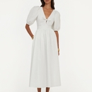 ROTATE Birger Christensen Puff Sleeve Poplin Midi Dress - UK 12 ROTATE Birger Christensen Puff Sleeve Poplin Midi Dress - UK 12