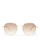 Le Specs Odyssey Gold-Tone Round-Frame Sunglasses