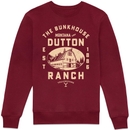 Yellowstone Dutton Ranch Woodcut Sweatshirt - Burgundy