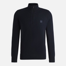 BOSS Orange Kanobix Cotton-Blend Quarter-Zip Jumper - S BOSS Orange Kanobix Cotton-Blend Quarter-Zip Jumper - S