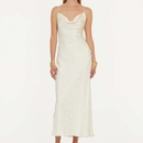ROTATE Birger Christensen Floral-Jacquard Silk Midi Dress - DK 36/UK 8 ROTATE Birger Christensen Floral-Jacquard Silk Midi Dress - DK 36/UK 8