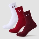 MP Unisex Crew Socks (3 Pack) - Berry Multipack - UK 2-5