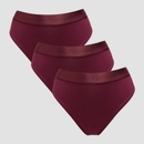 MP Women's Mid Rise Bikini Brief (3 Pack) - Deep Berry - XS