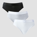 MP Women's Mid Rise Bikini Brief (5 Pack) - White/Black/Grey Marl - S MP Women's Mid Rise Bikini Brief (5 Pack) - White/Black/Grey Marl - S