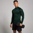 MP Men's Tempo Pillar Graphic Seamless 1/4 Zip - Dark Emerald - XS