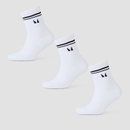 MP Pilates Socks (3 pack) - White - UK 2-5 MP Pilates Socks (3 pack) - White - UK 2-5