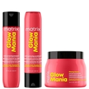 Matrix Trio: Glow Mania Colour Protecting Shampoo, Conditioner, & Mask for Coloured Hair Matrix Trio: Glow Mania Colour Protecting Shampoo, Conditioner, & Mask for Coloured Hair