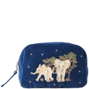 Elizabeth Scarlett Baby Elephant Conservation Navy Velvet Makeup Bag Elizabeth Scarlett Baby Elephant Conservation Navy Velvet Makeup Bag