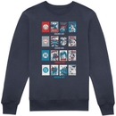 DC Comics Justice League Through The Ages Sweatshirt - Navy DC Comics Justice League Through The Ages Sweatshirt - Navy