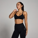 MP Women's Tempo Seamless Ruched Front Sports Bra - Black - XS