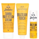 Sol De Janeiro Trio: Brazilian Kiss Cupuaçu Lip Butter 6.2g, Hand Cream 50ml & Samba Foot Fetish Care 90ml