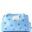 The Flat Lay Co. Drawstring Flat Lay Makeup Bag - Ditsy Bows Blue Embroidered Velvet The Flat Lay Co. Drawstring Flat Lay Makeup Bag - Ditsy Bows Blue Embroidered Velvet