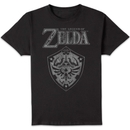 The Legend of Zelda Hyrule Shield Distressed Unisex T-Shirt - Black The Legend of Zelda Hyrule Shield Distressed Unisex T-Shirt - Black