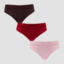 MP Women's Mid Rise Thong (3 Pack) - Blush/Rose Red/Fudge - XS