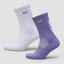 MP Move Club Running Socks (2 pack) - Dusted Grape - UK 2-5