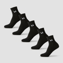 MP Unisex Ankle Socks (5 Pack) - Black - UK 9-11