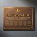 Star Trek U.S.S. Voyager NCC-74656 Dedication Polyresin Plaque (14") Star Trek U.S.S. Voyager NCC-74656 Dedication Polyresin Plaque (14")