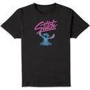 Disney Stitch Script Unisex T-Shirt - Black