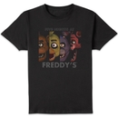 Five Nights at Freddy's Panel X4 Character Unisex T-Shirt - Black