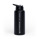 Myprotein Hyrox Recycled Metal Flip Straw Bottle 1L - Black