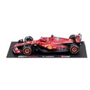 Bburago F1 2024 Ferrari SF-24 Leclerc With Helmet Deluxe Hard Case 1:18 Scale Model