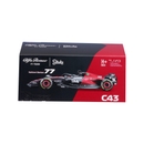 Bburago F1 Alfa Romeo Team Stake C43 2023 With Bottas Helmet 1:43 Scale Model
