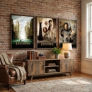 Lord of the Rings Trilogy: Premium Giclée A2 3-Pack with Black Frames
