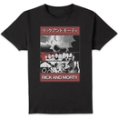 Rick and Morty Comic Strip Team Unisex T-Shirt - Black
