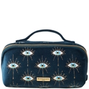 Elizabeth Scarlett Mystical Eye Velvet Open Flat Makeup Bag - Ink Blue